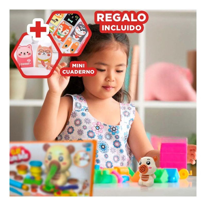 GENERICO - Plastilina con Accesorios para Niños Oso Y+Regalo Agendita