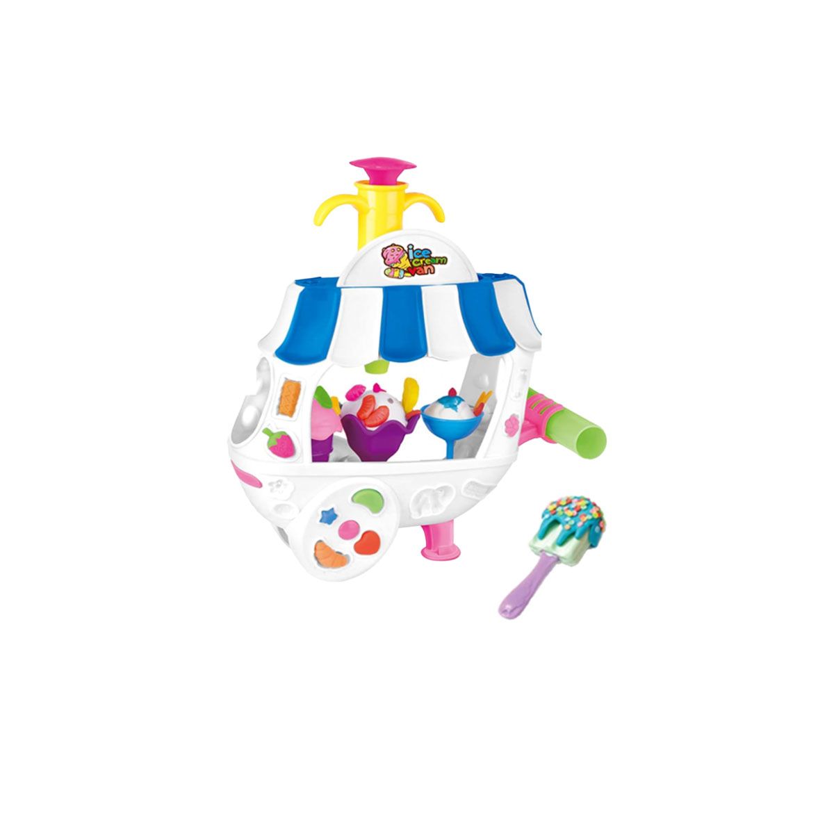 GENERICO - Pack4 Carro para Jugar en Azul y Blanco Y+Ligas de Regalo