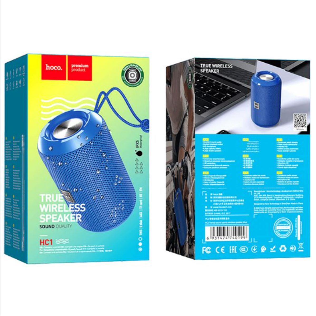 HOCO - Parlante Bluetooth HOCO HC1 Azul IPX5