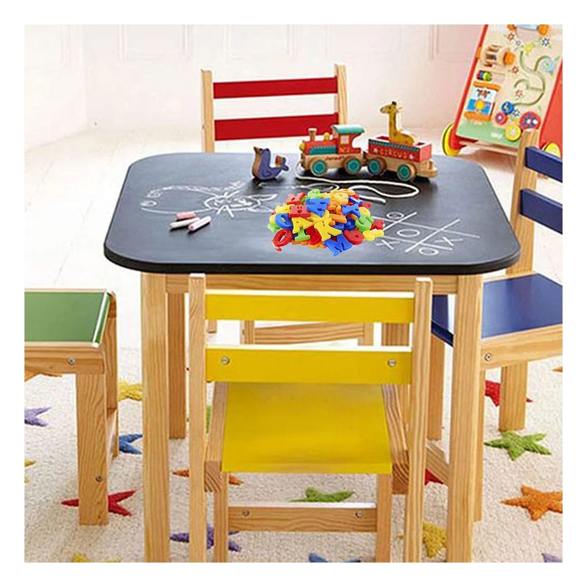 GENERICO - Pack4 Piezas para Armar de Abecedario Y+Ligas de Regalo