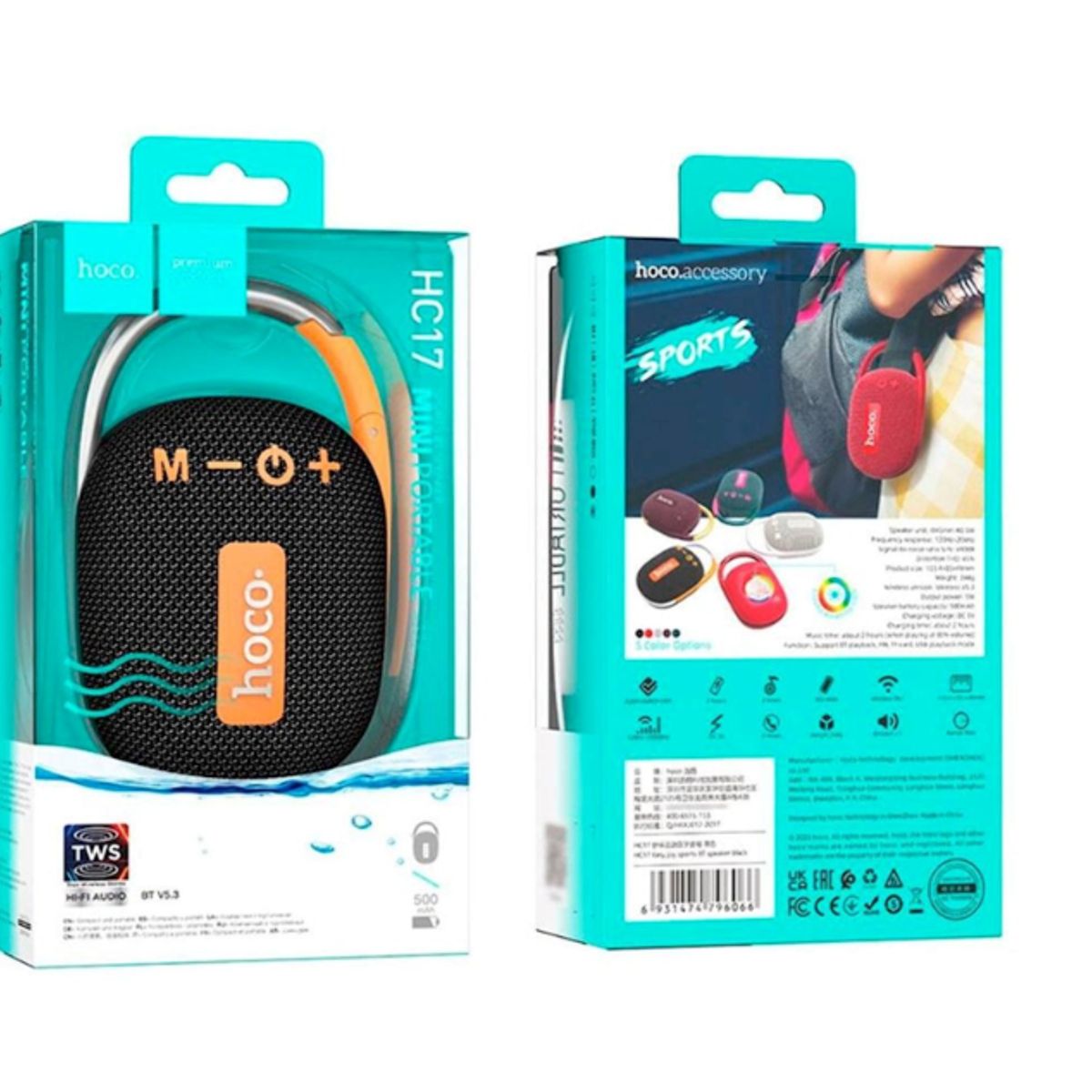 HOCO - Parlante Bluetooth HOCO HC17 Mini Portable BLACK