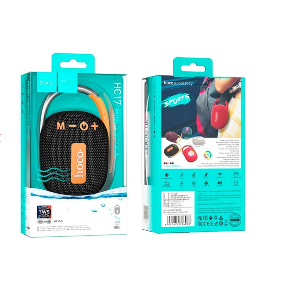 HOCO - Parlante Bluetooth HOCO HC17 Mini Portable BLACK