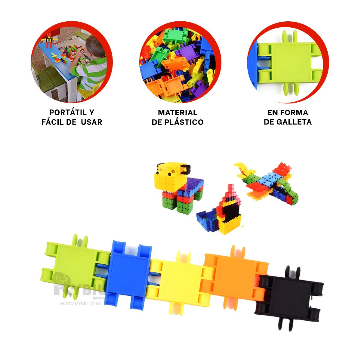 GENERICO - Pack4 Piezas para Armar en Forma Galletas Y+Ligas de Regalo