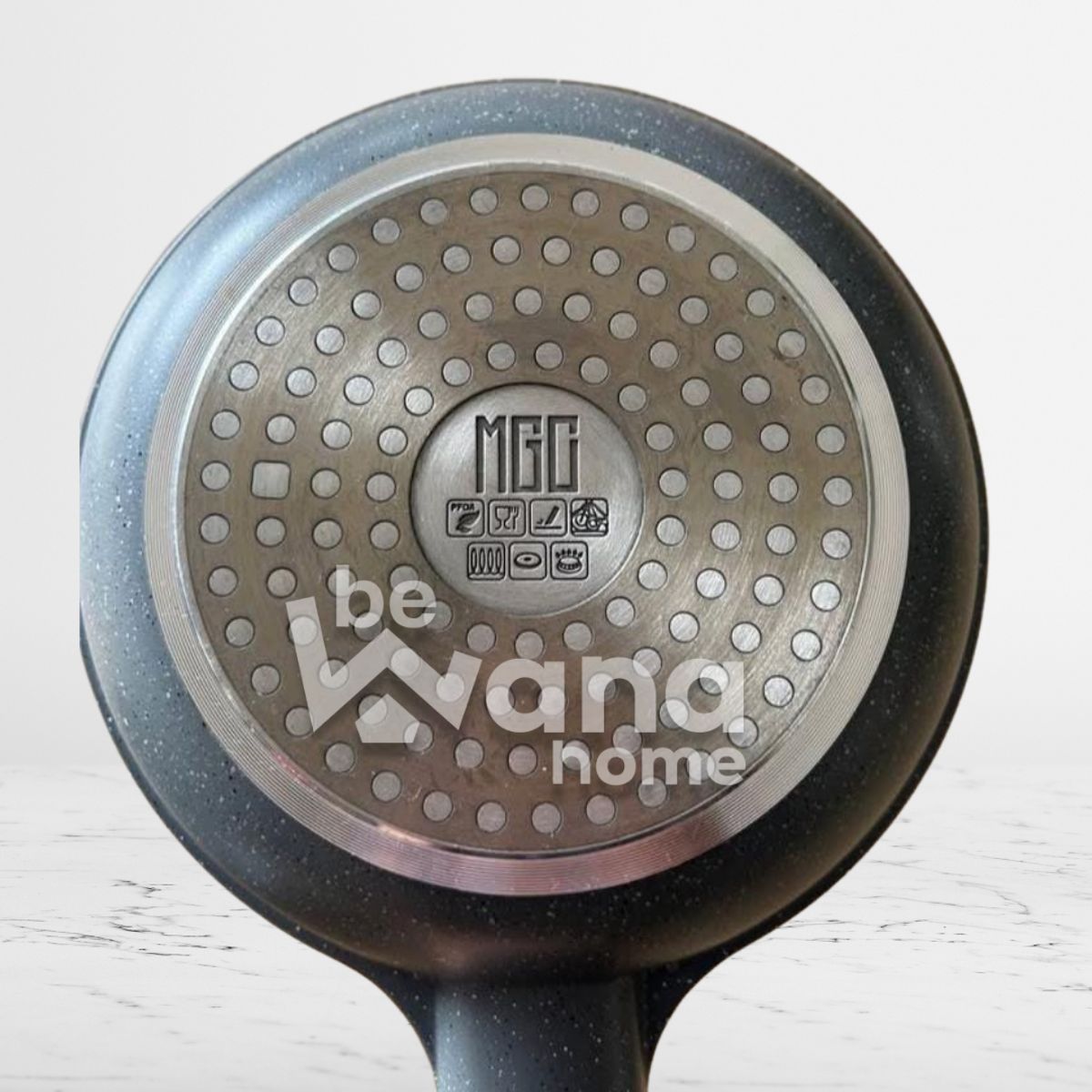 OEM - Sartén de Roca Volcánica Antiadherente Con Tapa 20cm Brown MGC