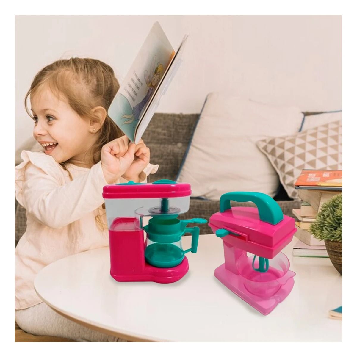 RYBIU IMPORT - Pack2 Set de Juguete Cafetera y Batidora Y+Regalo Agendita