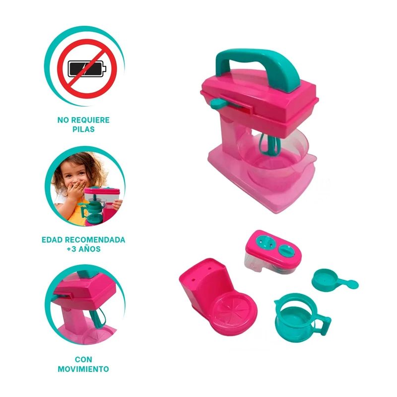 RYBIU IMPORT - Pack6 Juguete de Cocina Rosado para Niñas Y+Papel de Regalo