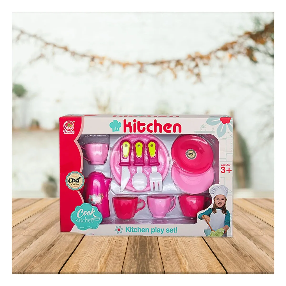 RYBIU IMPORT - Pack4 Set Vajillas Juguete Platos Tazas Y+Regalo Agendita