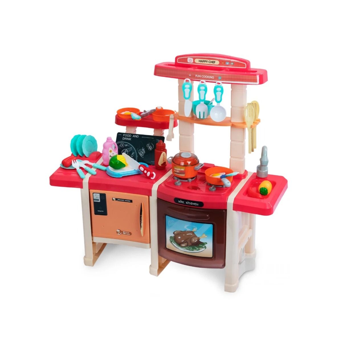 RYBIU IMPORT - Simulador de Cocina para Niños de 45 Piezas en Rosado