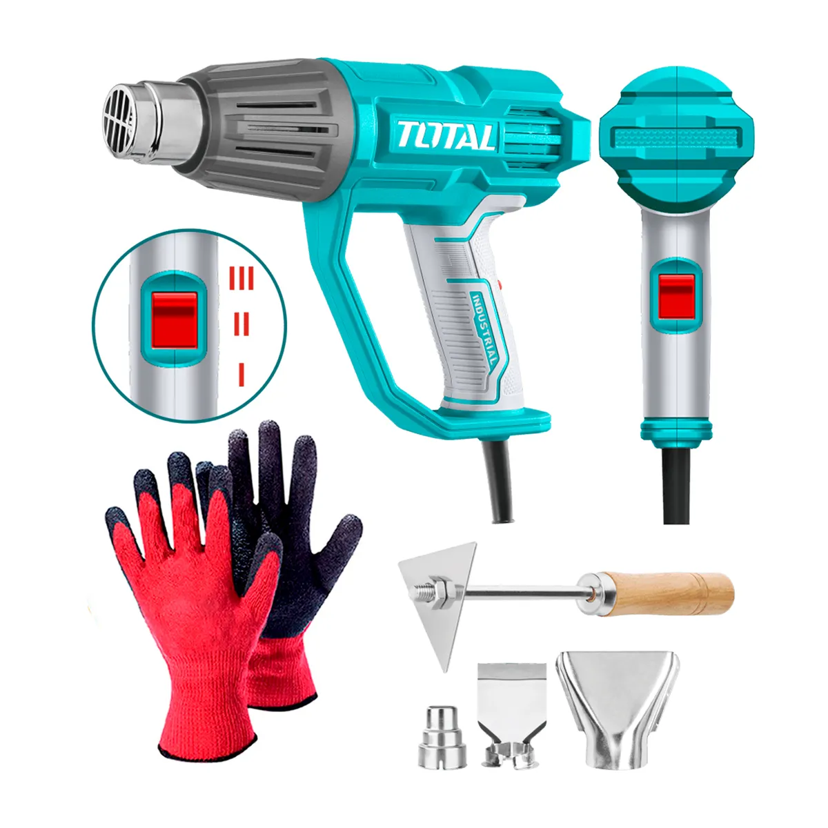 TOTAL TOOLS - Pistola De Calor 2000w 3 Niveles Total Tb20078