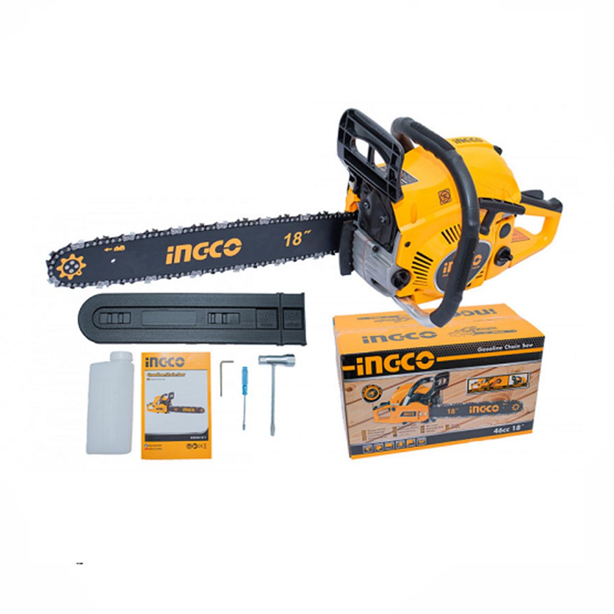INGCO TOOLS - Motosierra a Gasolina 18 Industrial Ingco Jardinería Corte