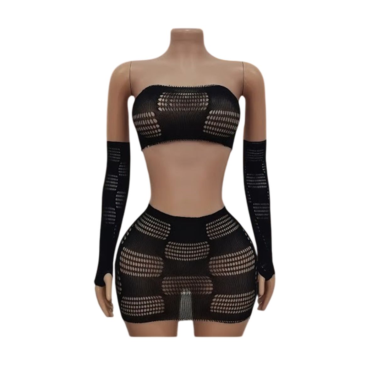 GENERICO - LENCERIA MALLA  CORPORAL CATSUIT