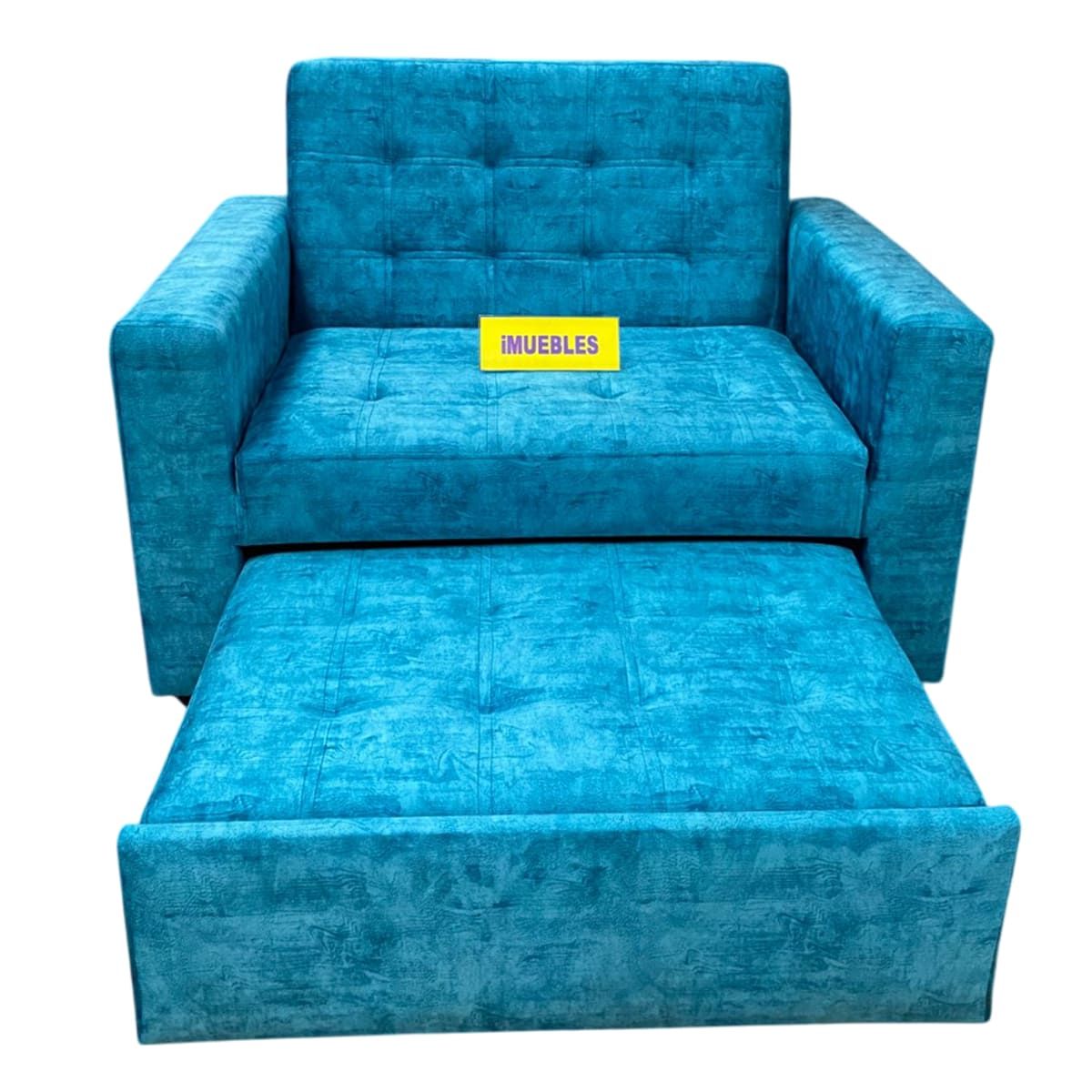 TEMEL - Sofá Cama Turquesa Plaza y media - iMUEBLES