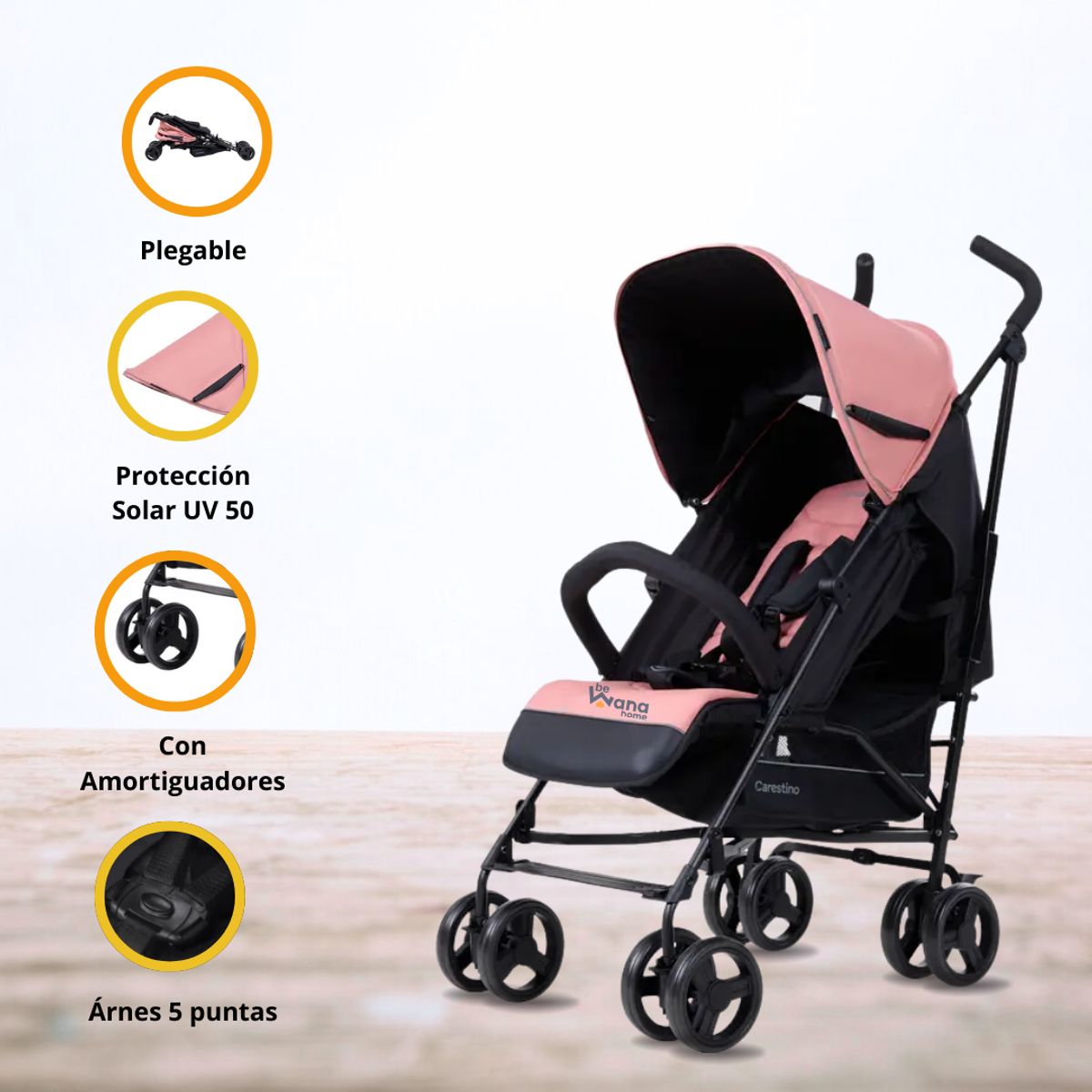 CARESTINO - Coche «CAPRI V2» Rosa viejo