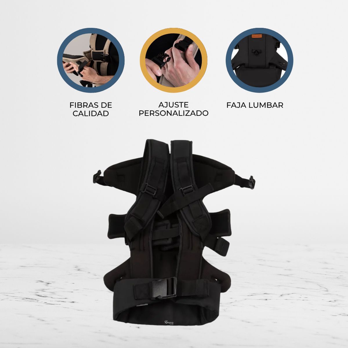 CARESTINO - Mochila Porta Bebe «BASIC» Black