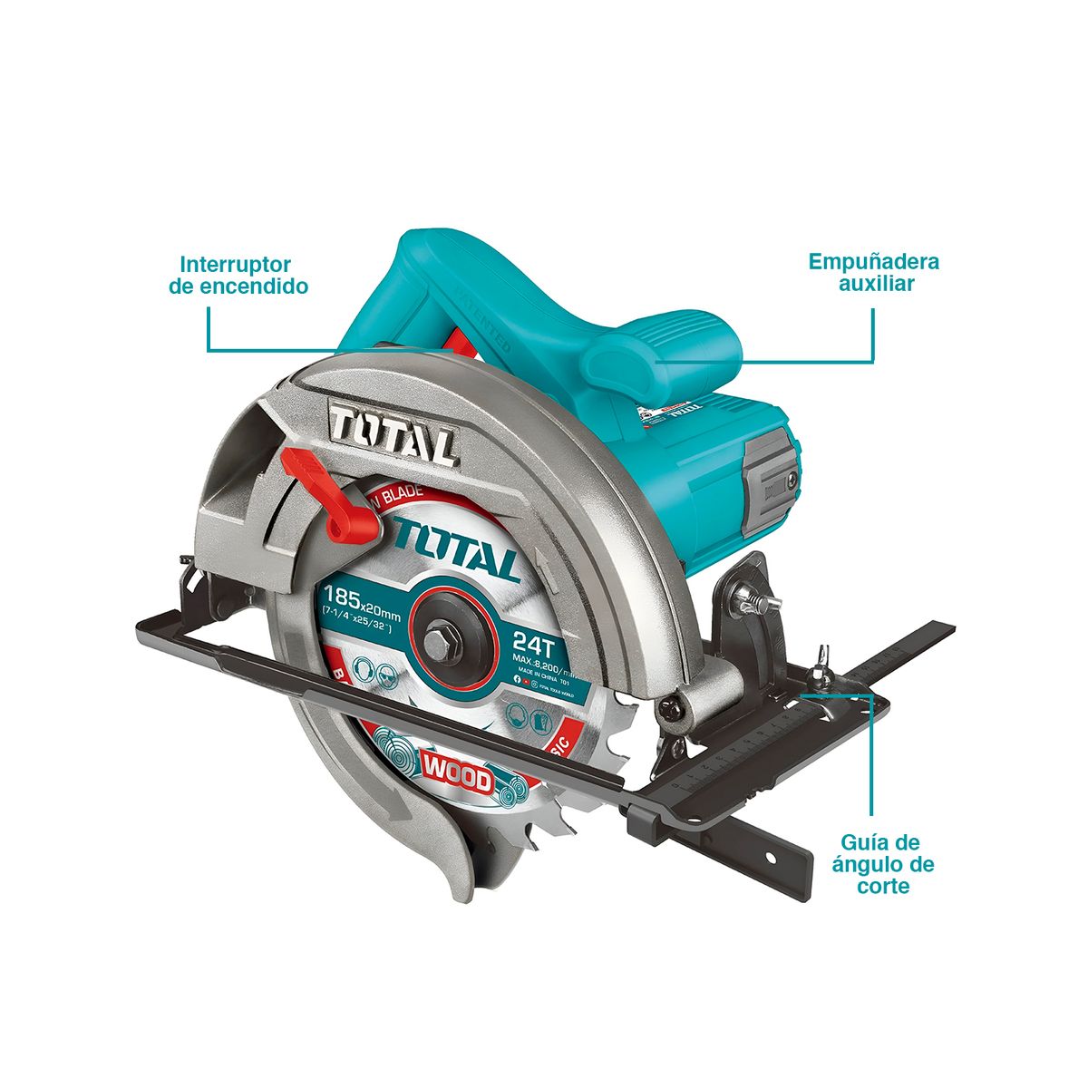 TOTAL TOOLS - Sierra Circular 7 1/4 1200w Industrial Total Ts11218576
