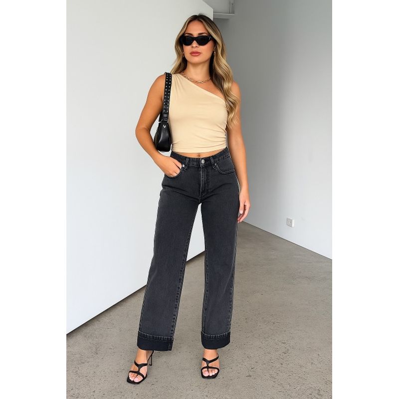 AMA OUTFITTERS - TOP ONE SHOULDER LICRA