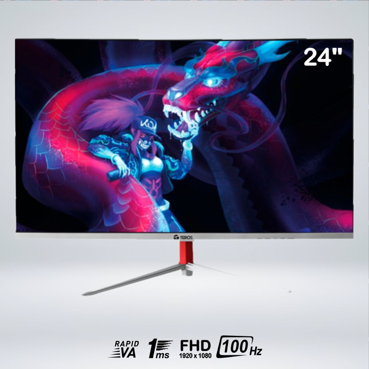 TEROS - MONITOR CURVO WIDE TE-2402S FULLHD 24 " VA 100hz 1ms 3000R HDMI VGA