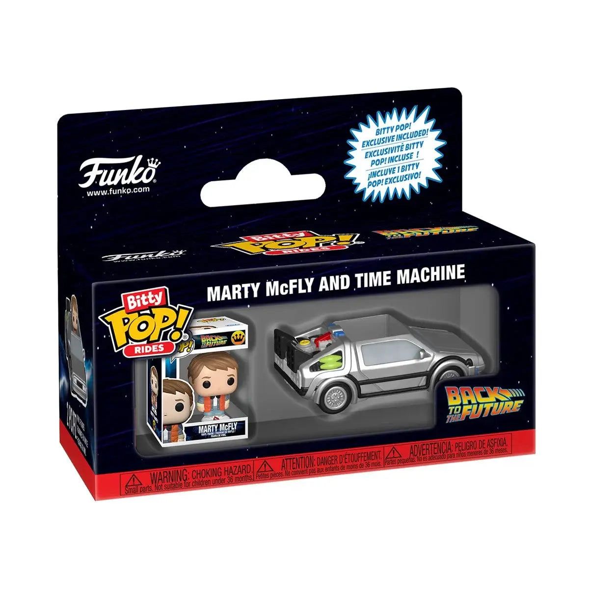 FUNKO - Funko Bitty Pop Ride Back to the Future - Marty McFly and Time Machine