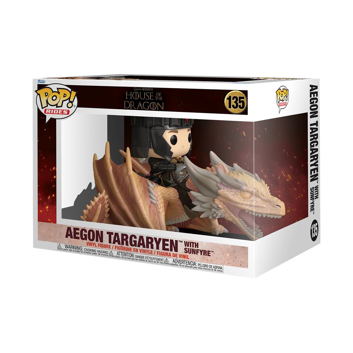FUNKO - Funko Pop Television House of the Dragon - Aegon Targaryen with Sunfyre Deluxe Ride 135