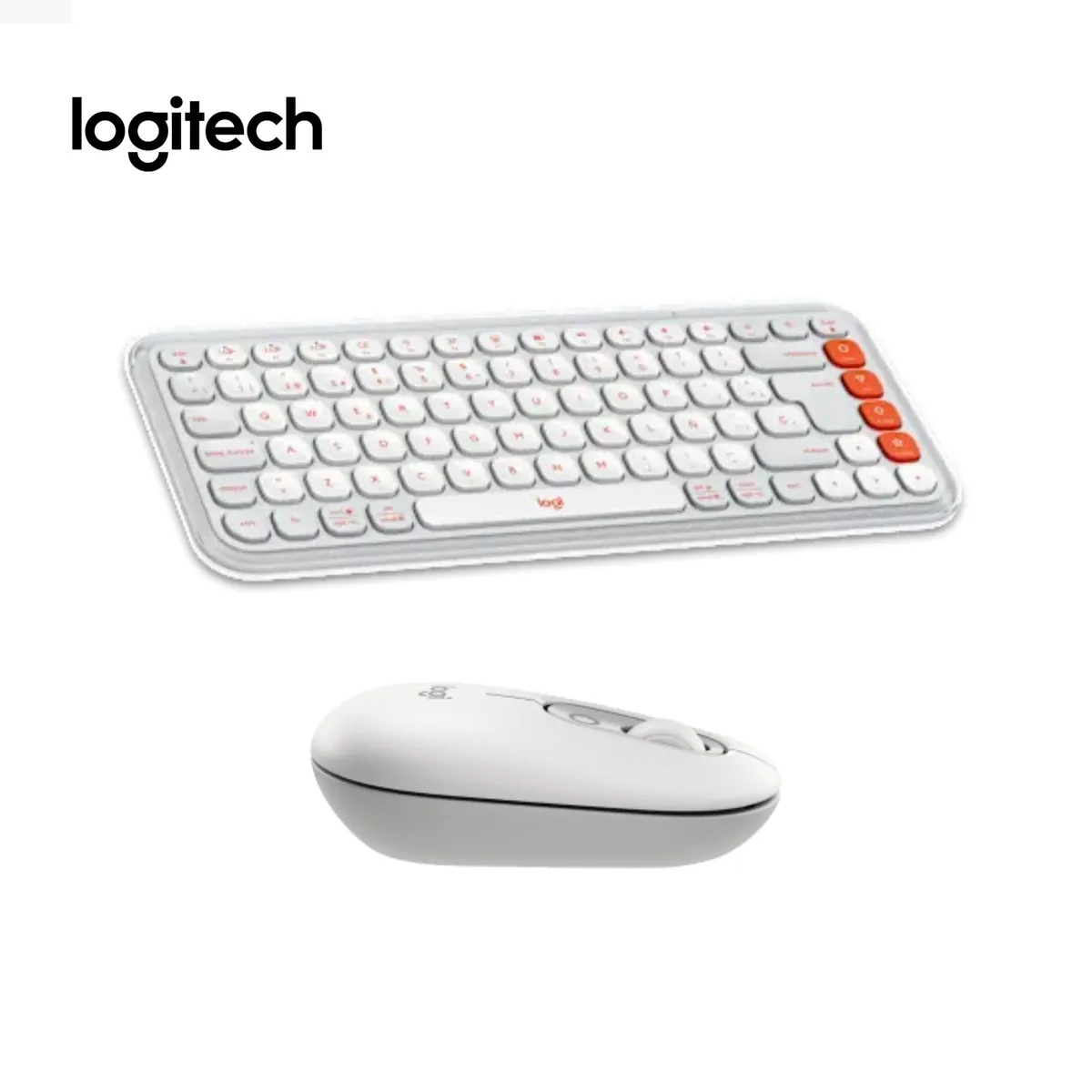 LOGITECH - TECLADO LOGITECH + MOUSE POP ICON BLUETOOTH SP COPILOT WHITE