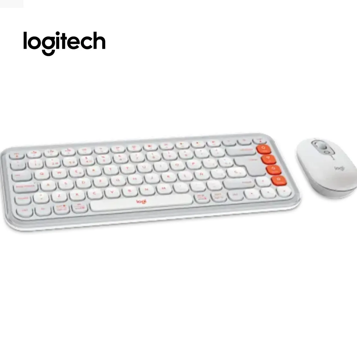 LOGITECH - TECLADO LOGITECH + MOUSE POP ICON BLUETOOTH SP COPILOT WHITE