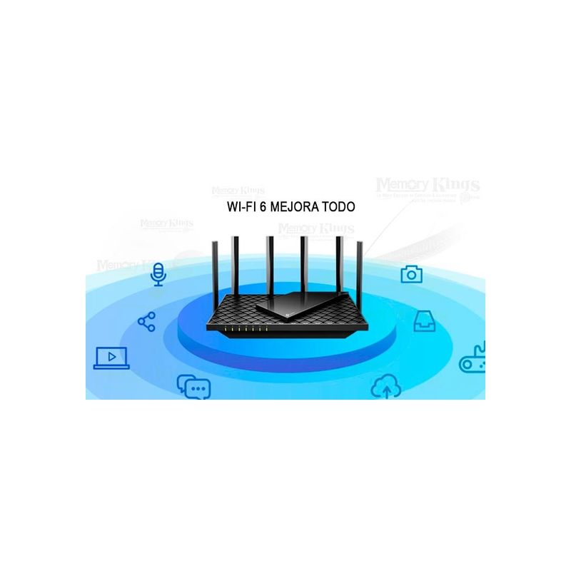 GENERICO - Router TP-Link Archer AX72 WiFi 6 5400 Mbps 2 bandas 6 antenas g