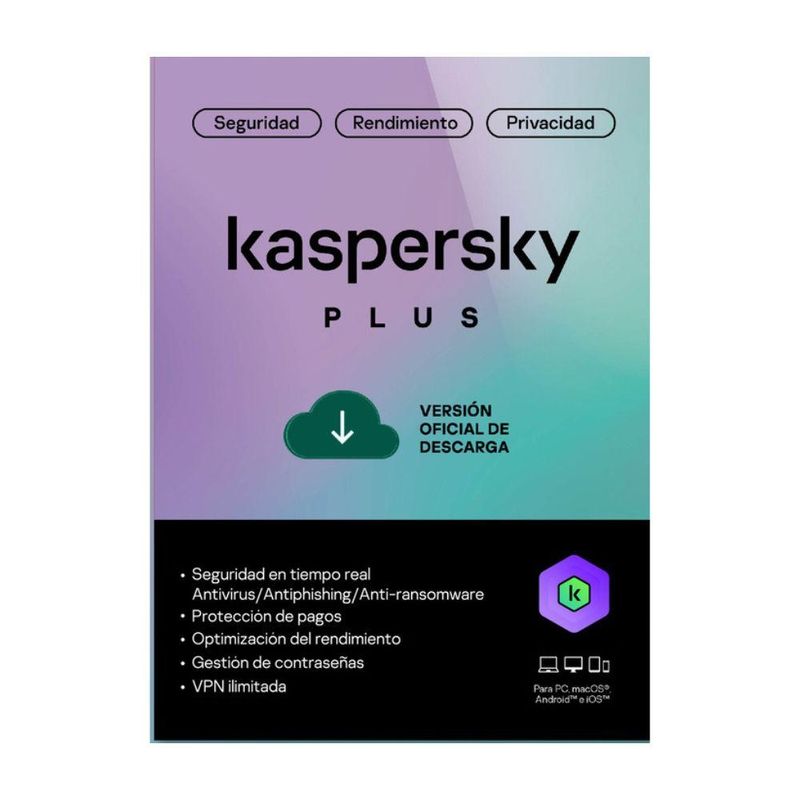 KASPERSKY - Kaspersky Plus 3 Dispositivos - Protección Premium para Latam con Act