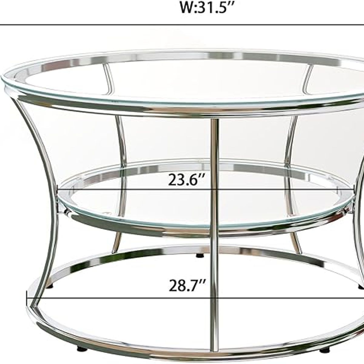 GENERICO - Mesa de Centro ROMEN Acero Inoxidable