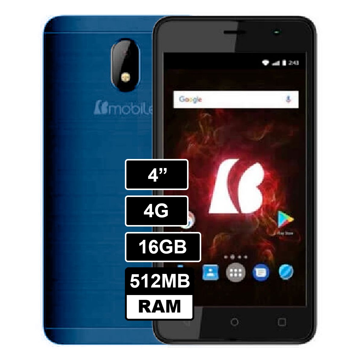 BMOBILE - Celular Bmobile Ax688 16gb 512mb - Azul