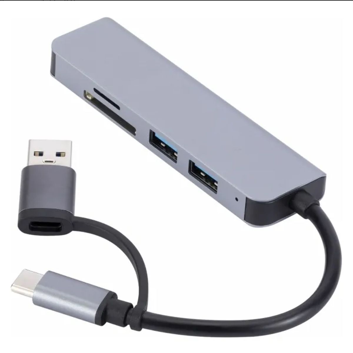 SEISA - Adaptador HUB USB 5 EN 1 SEISA CQT-2302 Tipo C y USB 3.0