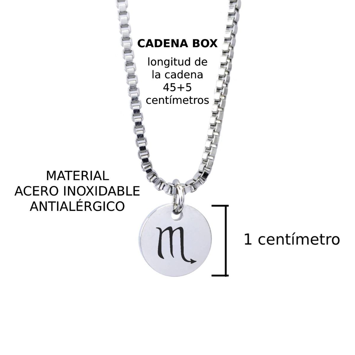 GENERICO - Collar Signo Escorpio Plateado