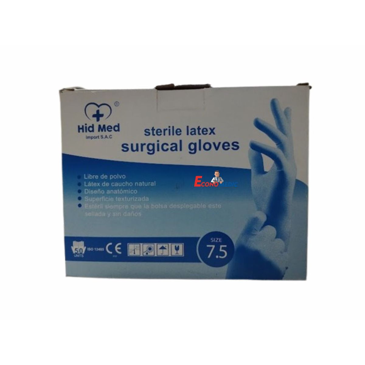 GENERICO - GUANTE QUIRURGICO ESTERIL DESCARTABLE N 7.5 X 50 PARES