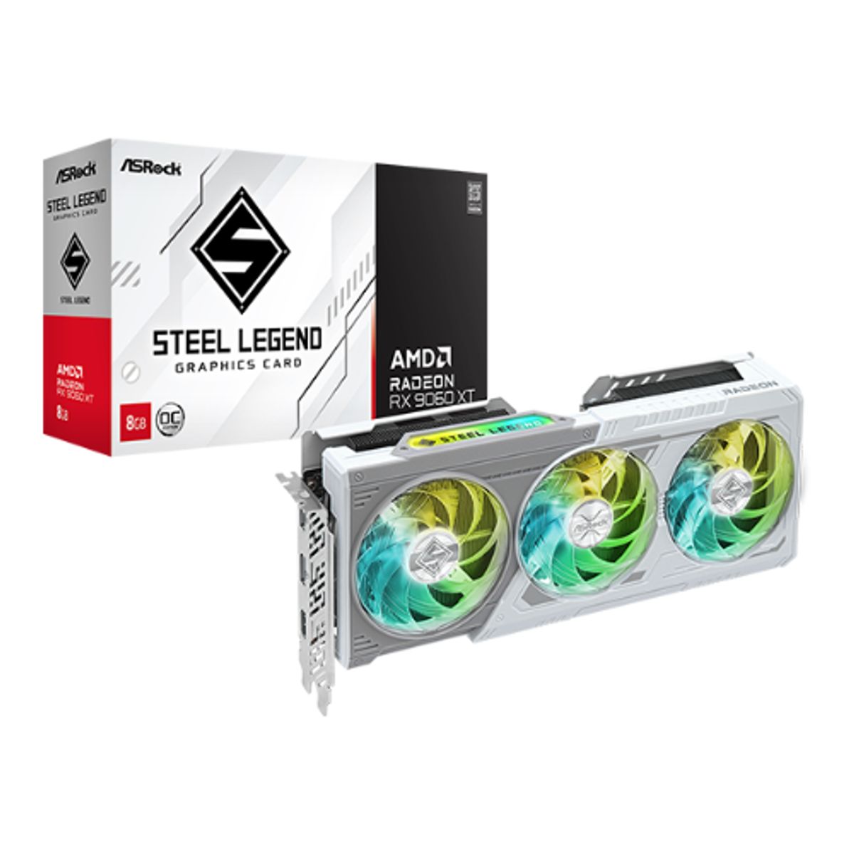 ASROCK - Tarjeta Video ASRock Radeon RX 9060 XT Steel Legend 8G OC