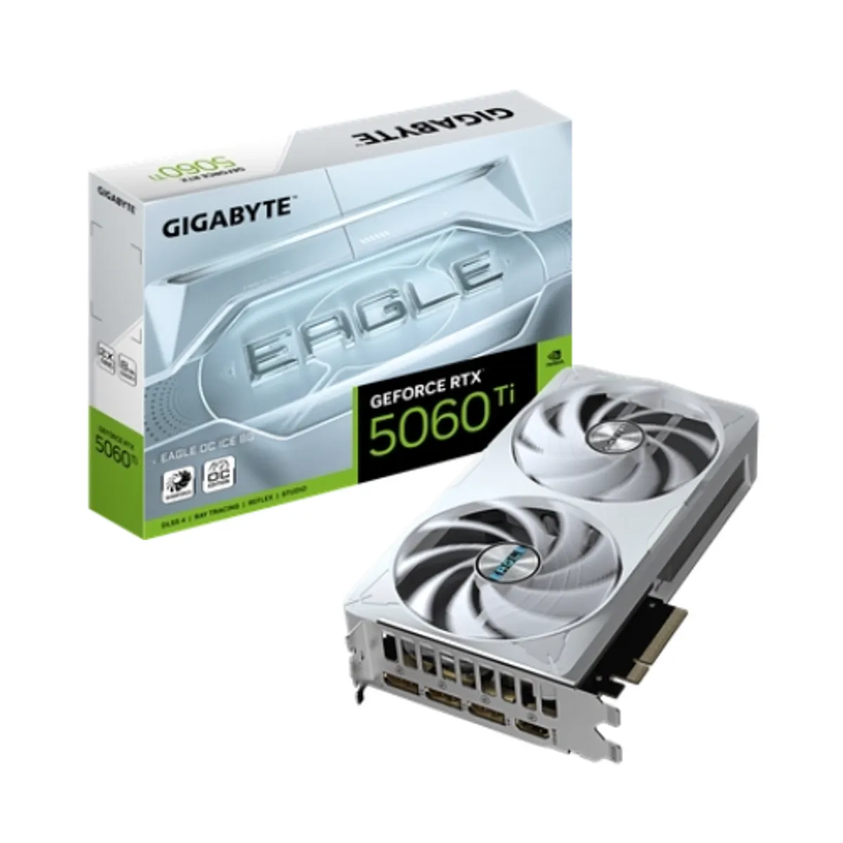 GIGABYTE - Tarjeta de video GIGABYTE GeForce RTX 5060 Ti EAGLE OC ICE 8G