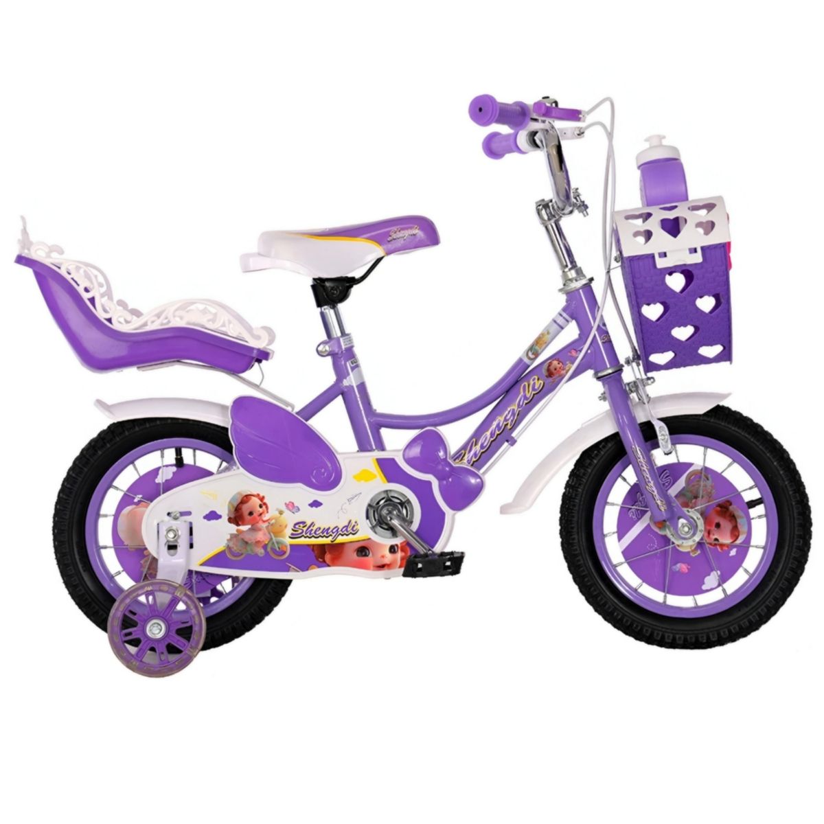 GENERICO - Bicicleta para niña infantil aro 20 morado