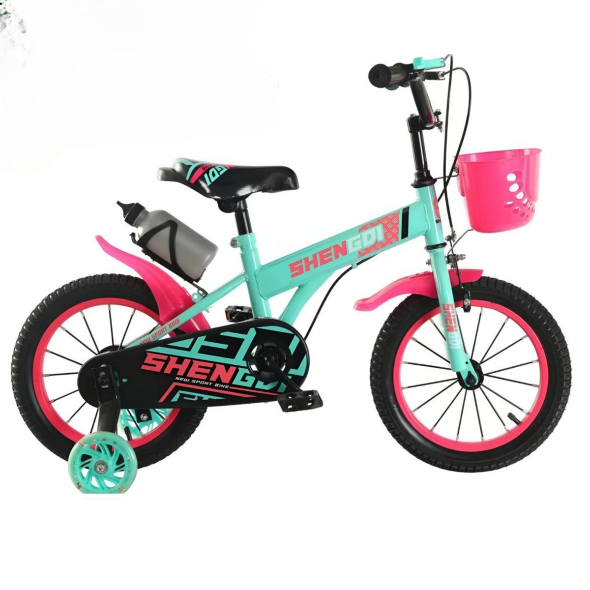 GENERICO - Bicicleta para niña infantil aro 12 rosa / celeste
