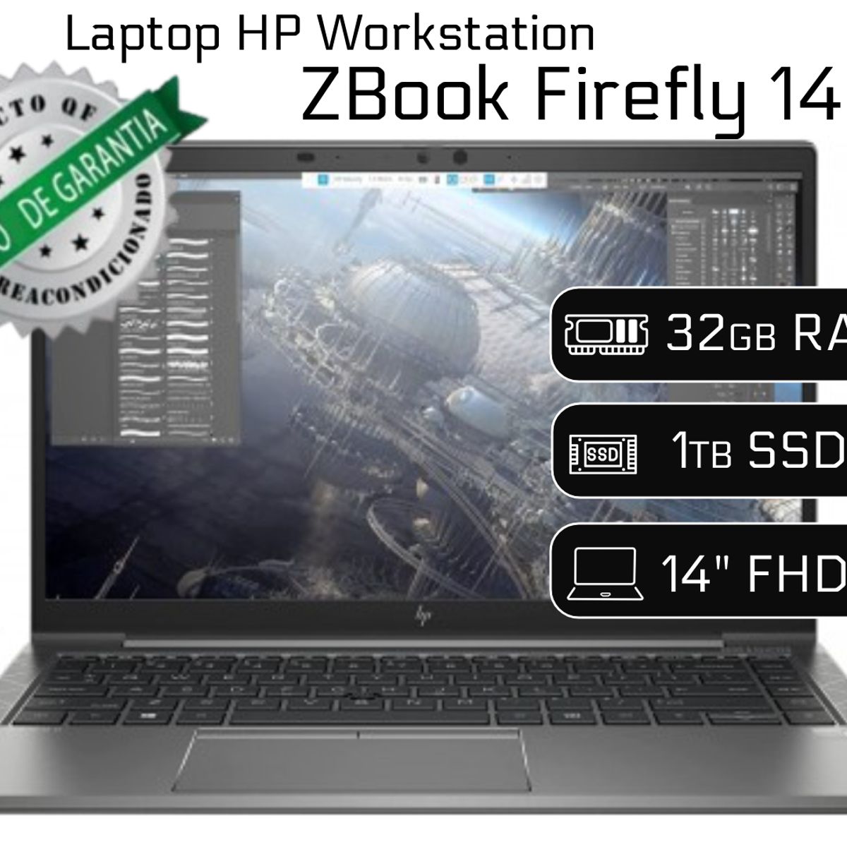 HP - Laptop HP Workstation ZBook Firefly 14 G8 I7 11va RAM 32GB 1TB SSD 14" Reacondicionada Garantía 1año