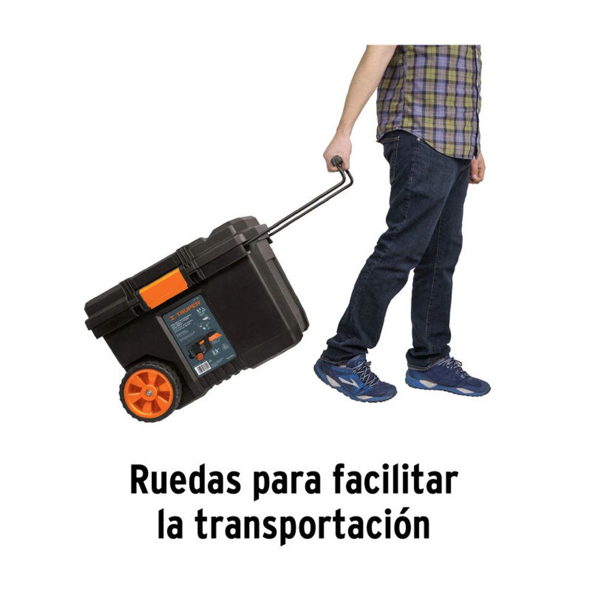 Truper - Caja para herramienta de 23 con ruedas y mango telescópico Truper - 10902