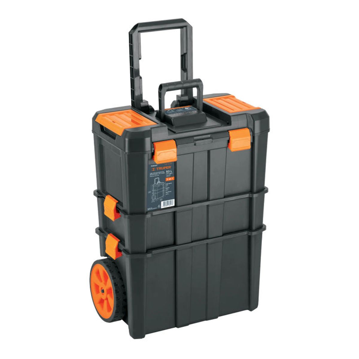 TRUPER - Caja pherramienta de 19x25 cruedas 3 en 1 desmontable - 102644