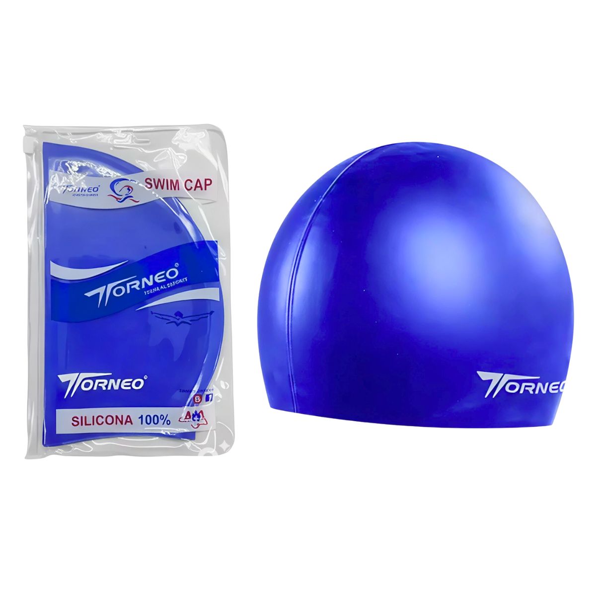 TORNEO - Gorro De Silicona De Natación Para Adultos Azul - TORNEO