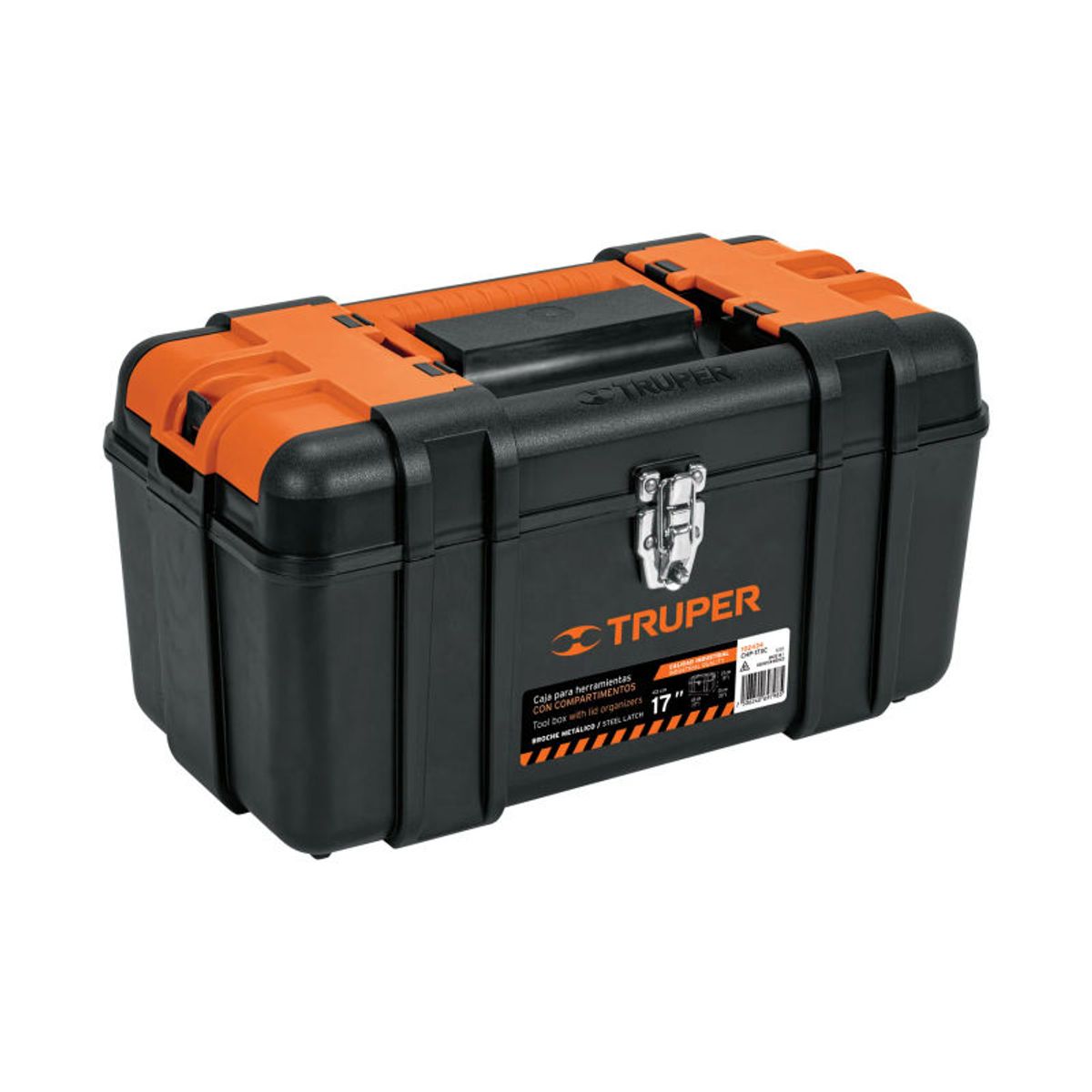 TRUPER - Caja pherramienta 17 con compartimentos broches metálicos - 102434