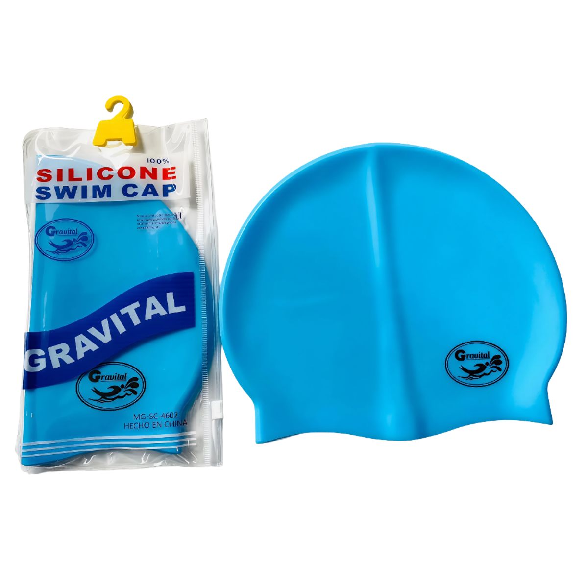 GRAVITAL - Gorro De Silicona De Natación Para Niños Celeste - GRAVITAL