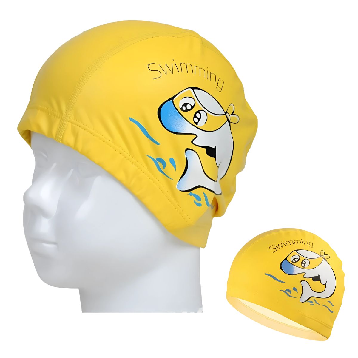 GENERICO - Gorro De Natación Diseño De Ballena Amarillo Para Niños