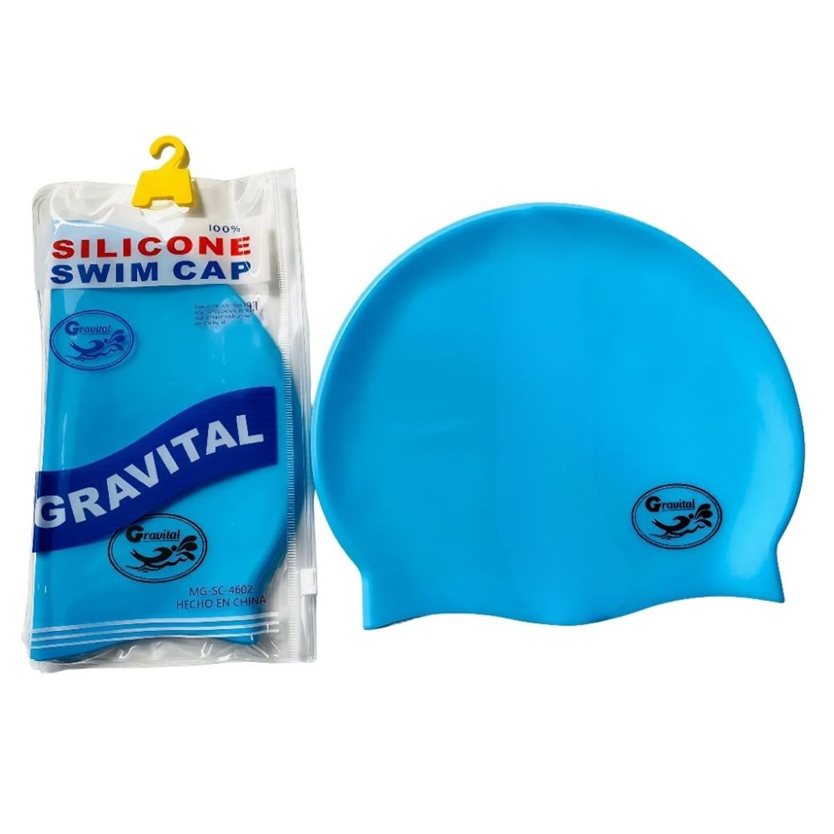 GRAVITAL - Gorro De Silicona De Natación Para Niños Celeste - GRAVITAL