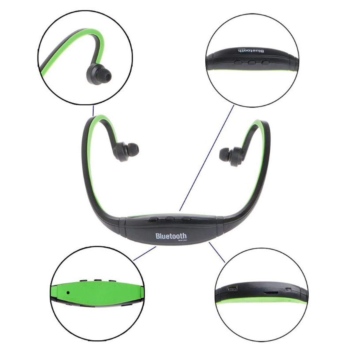 OEM - Auricular Inalámbrico Bluetooth Deportivo Vincha Sport On-Ears