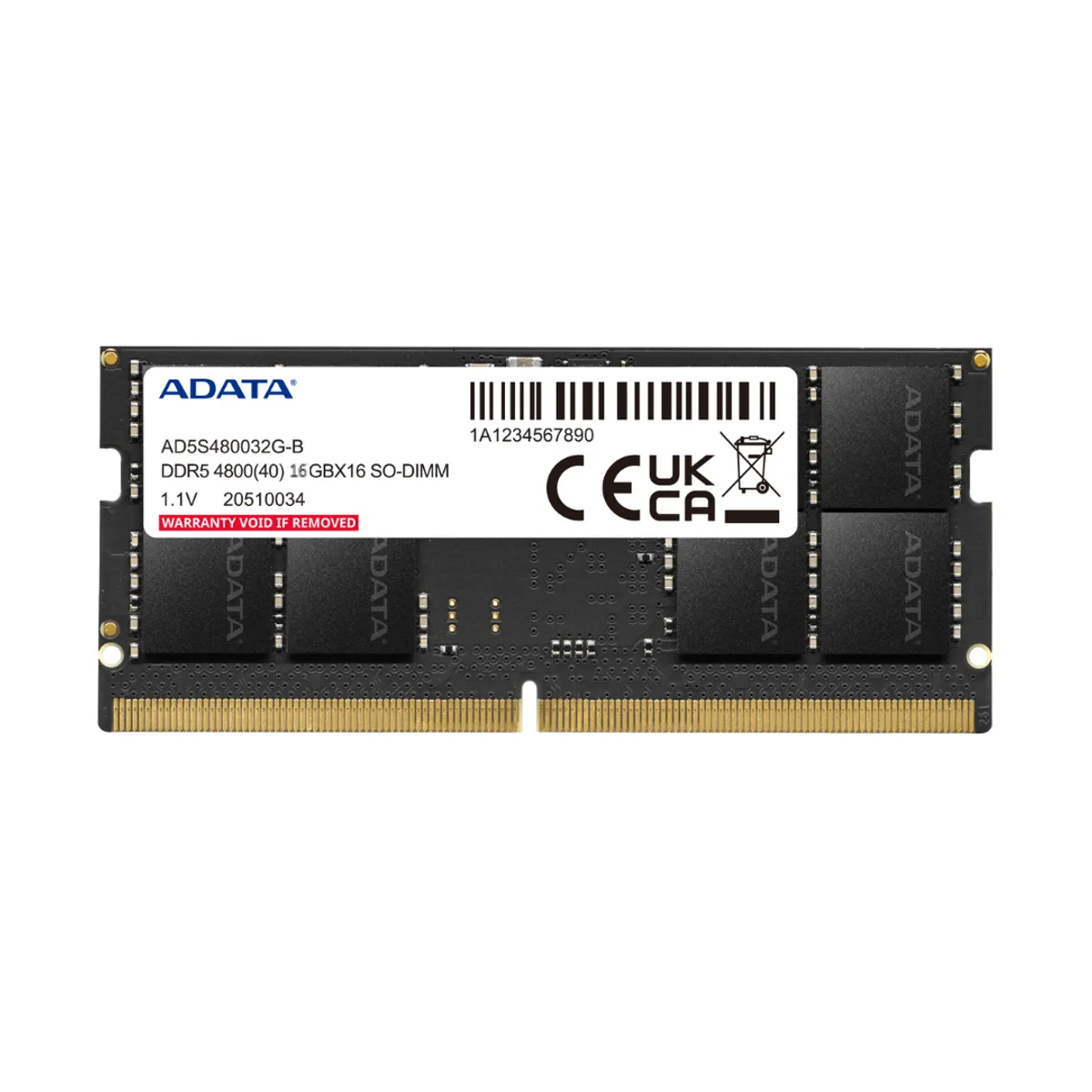 ADATA - MEMORIA RAM SODIMM DDR5 16GB 4800MHz ADATA PREMIER PARA LAPTOP