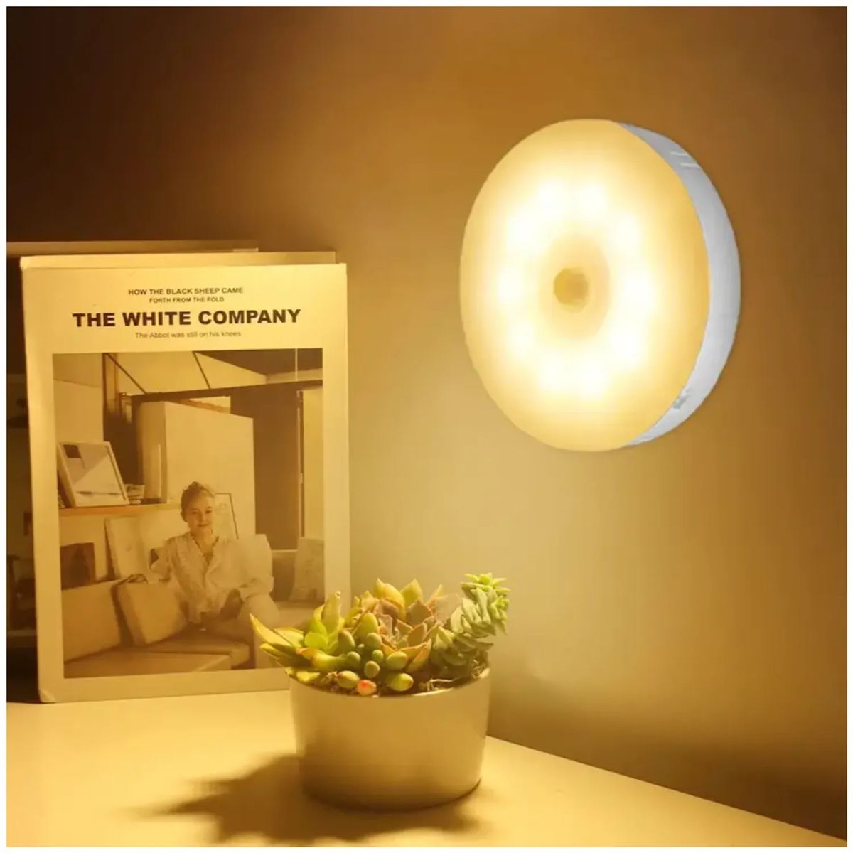 GENERICO - Foco Lámpara LED con Sensor de Movimiento Recargable USB