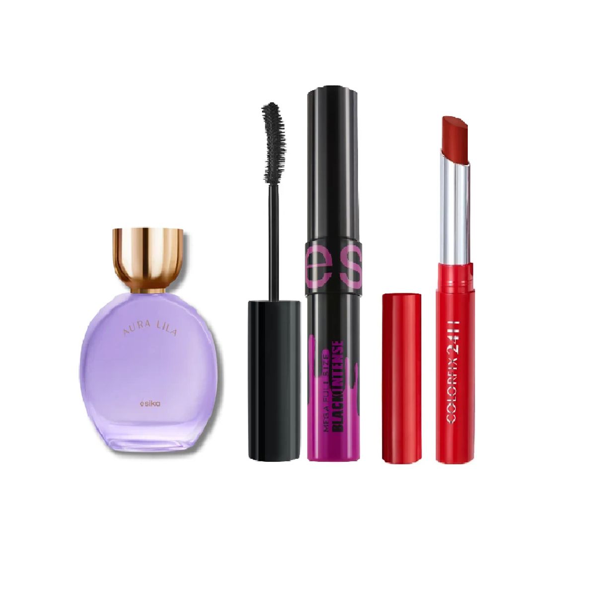 ESIKA - Mega Full size Black intense Aura lila y labial