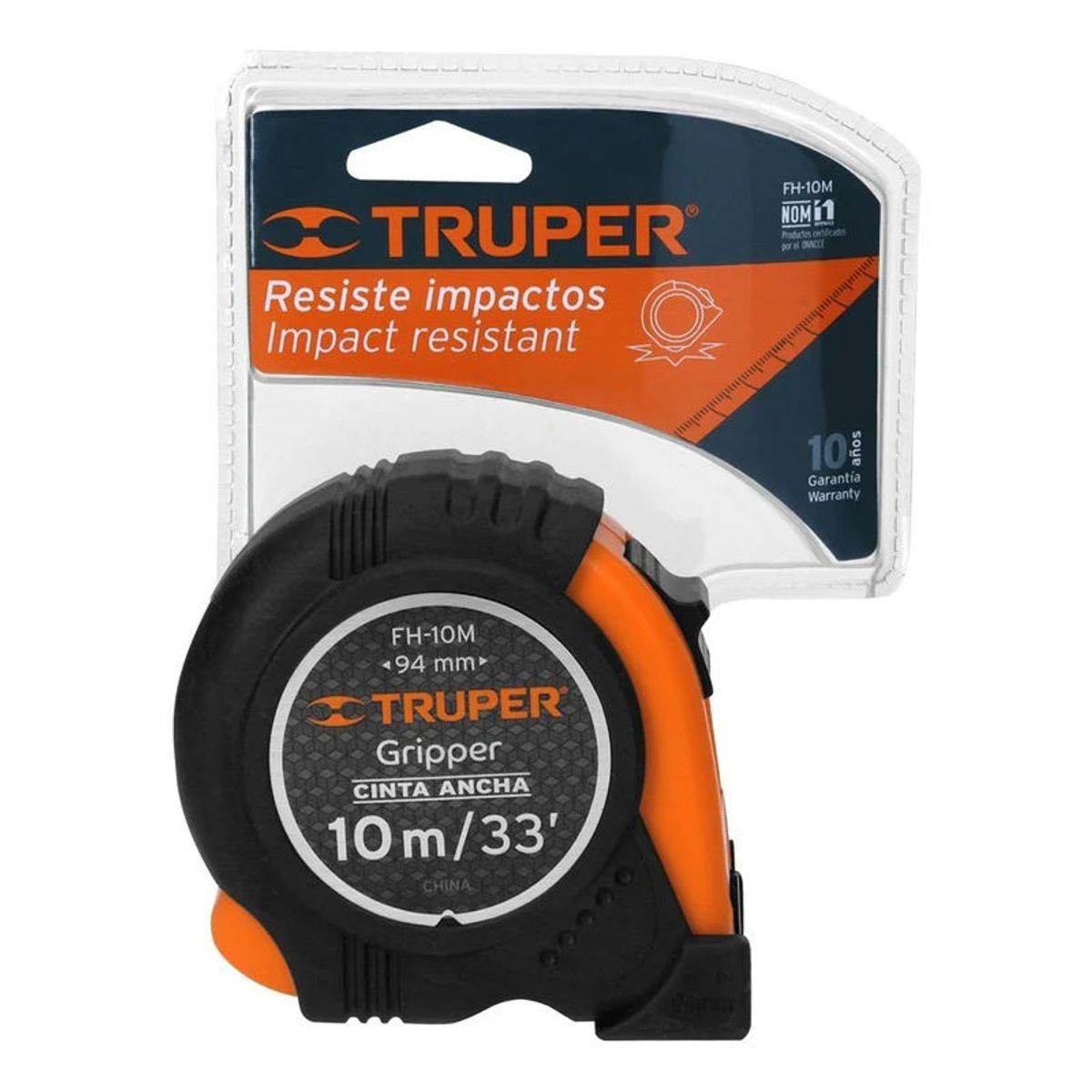 TRUPER - Wincha Gripper Contra Impactos 10 M Cinta 32 Mm Truper - FH-10M