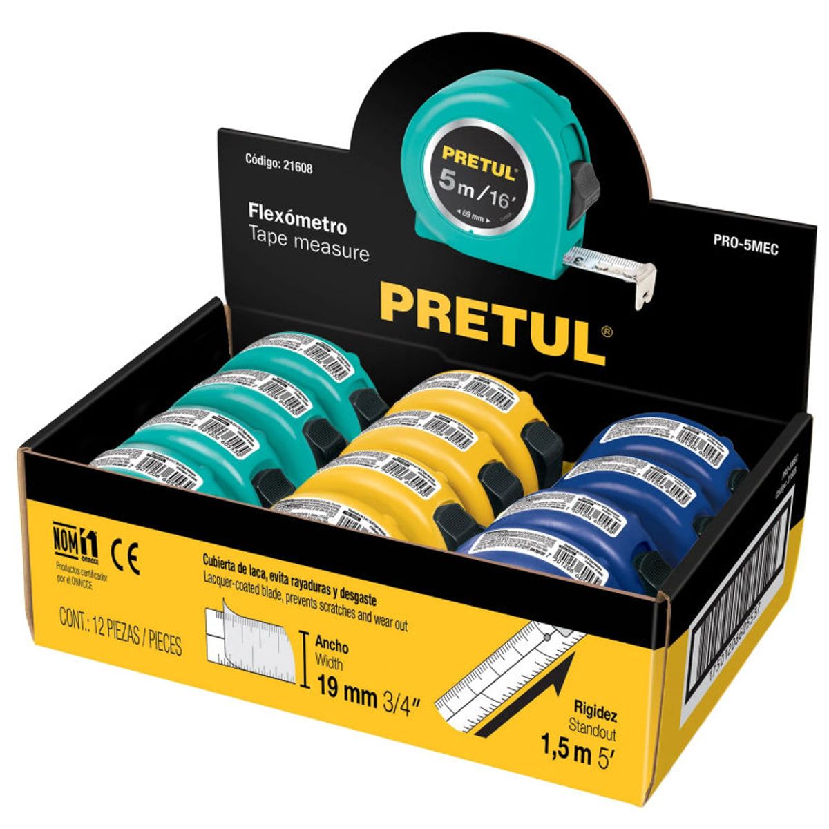 PRETUL - Wincha 5 m cinta 19 mm Pretul - 21608